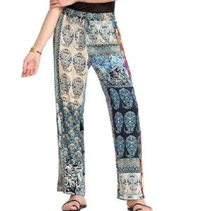 Johnny Was Womens  Carly Andromeda Silk-Blend Pant
